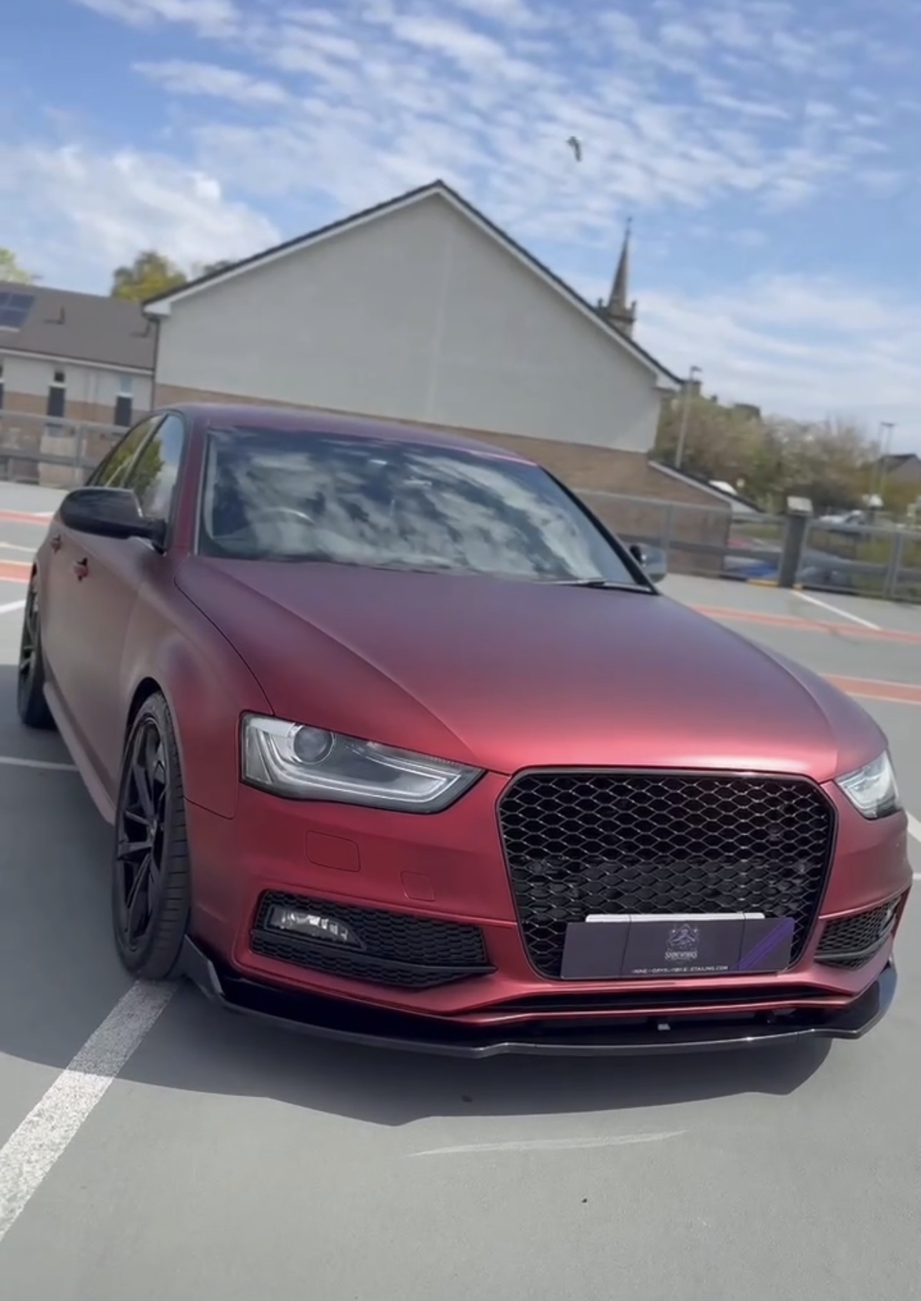 Freshly wrapped performance vehicle